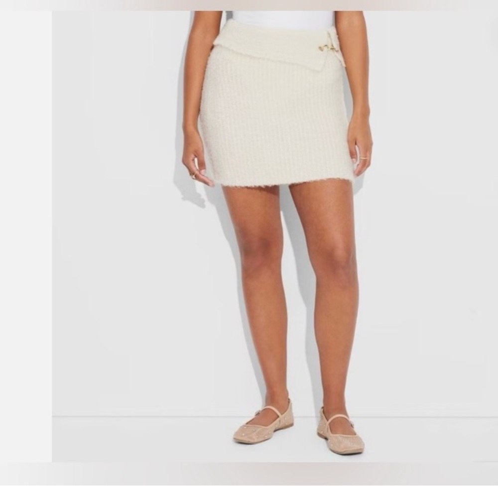 NWT‎ Wild Fable Winter White Sweater Skirt Size M - Picture 3 of 7